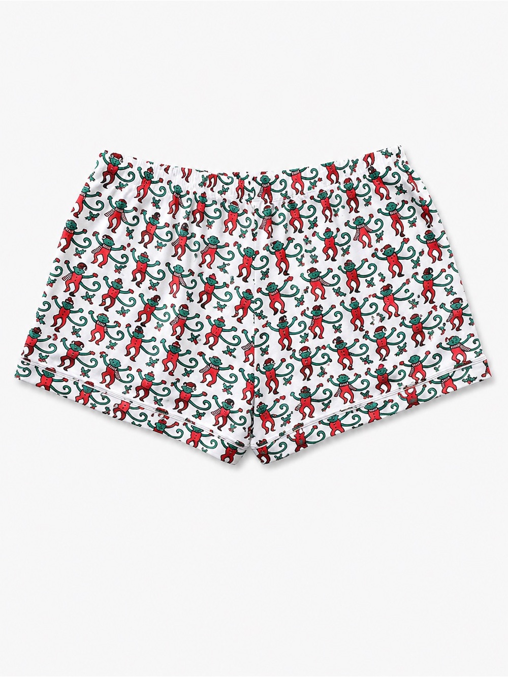 Roller Rabbit Monkey Mas Holiday Christmas Lounge Pajama Shorts – Size Large - Picture 3 of 6